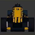 Yellow Toy Car With Black Details Large Wheels And Construction Style