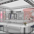 Modern Luxury Jewelry Store Interior Design With Glass Display Cases White Counter And Marble Floor