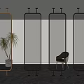 partition glass partition glass screen changhong glass partition screen partition 3d model