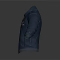 Blue Leather Jacket with Plaid Shirt and STAYHUB Logo Casual Fashionable Outerwear