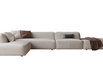 Modern Multiplayer Corner Sofa Corner Sofa 3d model