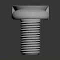 Metal Bolts With Various Head Shapes Arranged On Black Background With Reflective Finish