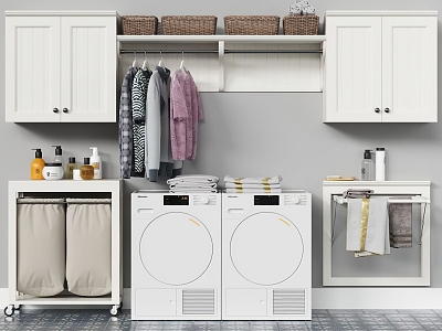 Modern Washing Machine Bathroom Cabinet model