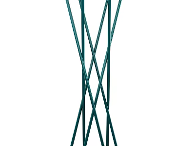 Modern Clothes Hanger With Crossed Metal Rods And Stylish Green Finish For Home Bedroom Organization 3d model