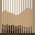 New Chinese background wall landscape grid background wall 3d model