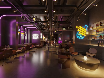 INDUSTRIAL LOFT BAR 3d model