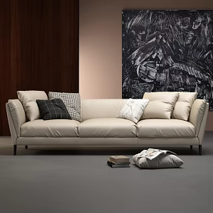 Three-seat sofa 3d model