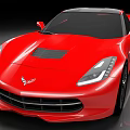 Sleek Red Sports Car Exterior Design With Streamlined Body And LED Headlights