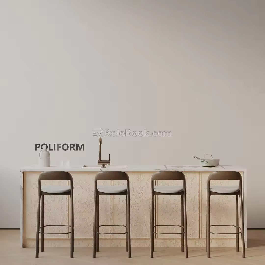 Modern table combination 3d model