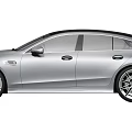 Sleek Silver Sporty Car Design With AMG Styling Black Alloy Wheels And Streamlined Body