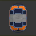 Blue And Orange Box With Modern Geometric Design And Durable Exterior