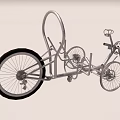 Unique Silver Metal Frame Bicycle With Modern Design And Black Wheels