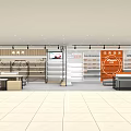 Modern Specialty Store Interior With Shelves Display Areas And Product Layout Design