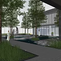 Modern Gate 3d model