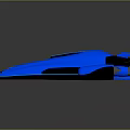 Revolutionary Blue Illuminated Futuristic Aerospace Spacecraft With Honeycomb Texture Design