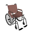 Pink Seat and Backrest Wheelchair with Black Frame White Wheels Footrests