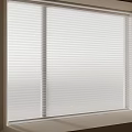 White Window Blinds Interior Design With Light Filtering Slats And Frame 3d model