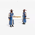 Virtual Character Ancient Swordsman 3d model