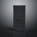 Modern Dark Wooden Cabinet With Minimalist Design And Single Door Structure