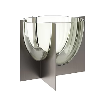 Adriani e Rossi Edizioni minimalist vase glass vase metal vase ornament artwork 3d model