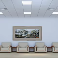 Modern Reception Room 3d model