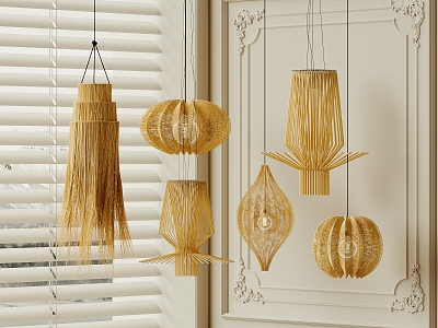 Wind Chandelier Wooden Chandelier model