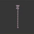 Slender Ornate Decorative Column With Detailed Carved Stem And Ornamental Capital