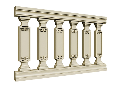 Chinese Railing 3d model