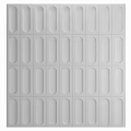 Modern Wall Surface With Regular Oval Recessed Panels And Textured Design 3d model