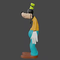Goofy Character in Yellow Shirt Blue Pants and Green Hat with Brown Shoes