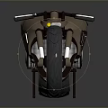Modern Sleek Motorcycle Featuring Black Silver Metal Body Large Wheels Red Accents Sporty Design