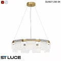 Elegant Modern Gold Frame Chandelier With Transparent Crystal Layered Design