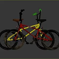 Colorful Children's BMX Bikes Red And Yellow For Outdoor Riding Fun