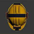 Yellow Safety Helmet with Headlamp and Earmuffs Protective Gear for Construction Work