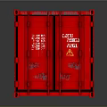 Red Global Container Truck With ISO 668 And 22G1 Markings