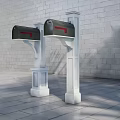 Sturdy Two White Commercial Mailbox Posts With Black Mailboxes For Outdoor Use