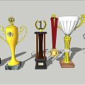 Modern Trophy Trophy Medal Combo 3d model