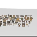 Diverse Collection of Wooden Houses With Different Roof Styles And Structures