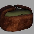 Brown Furry Winter Hat With Soft Green Lining And Cozy Warm Design