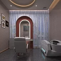 Sleek Modern Beauty Hair Salon Interior Design With Professional Styling Stations And Comfortable Reception Area