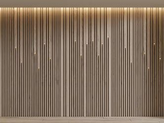 Modern background wall wood veneer background wall Great Wall plate 3d model