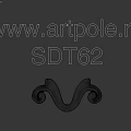 White Decorative Component With Curved Scroll Design For Furniture Decoration