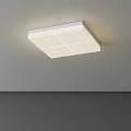 Sleek Modern Ceiling Light Fixture With Round White Design And LED Panel Lighting 3d model