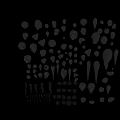 Various Shapes And Sizes Of Gemstones On Black Background With Shiny Surfaces