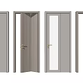 Modern folding door folding door combination 3d model