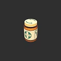 Brown Medicine Bottle With White Cap Green Cross Label For Daily Use