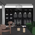 Luxurious Walk in Closet Interior Design With Hanging Garments Cabinets And Elegant Lighting