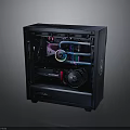 Gaming Computer Case Open Design With RGB Lighting Cooling Fans And Graphics Card