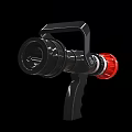Firefighting Equipment Fire Hose Nozzle Featuring Black Handle and Red Head Design