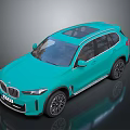 Teal BMW SUV with Panoramic Sunroof Modern Exterior Design And Sleek Body